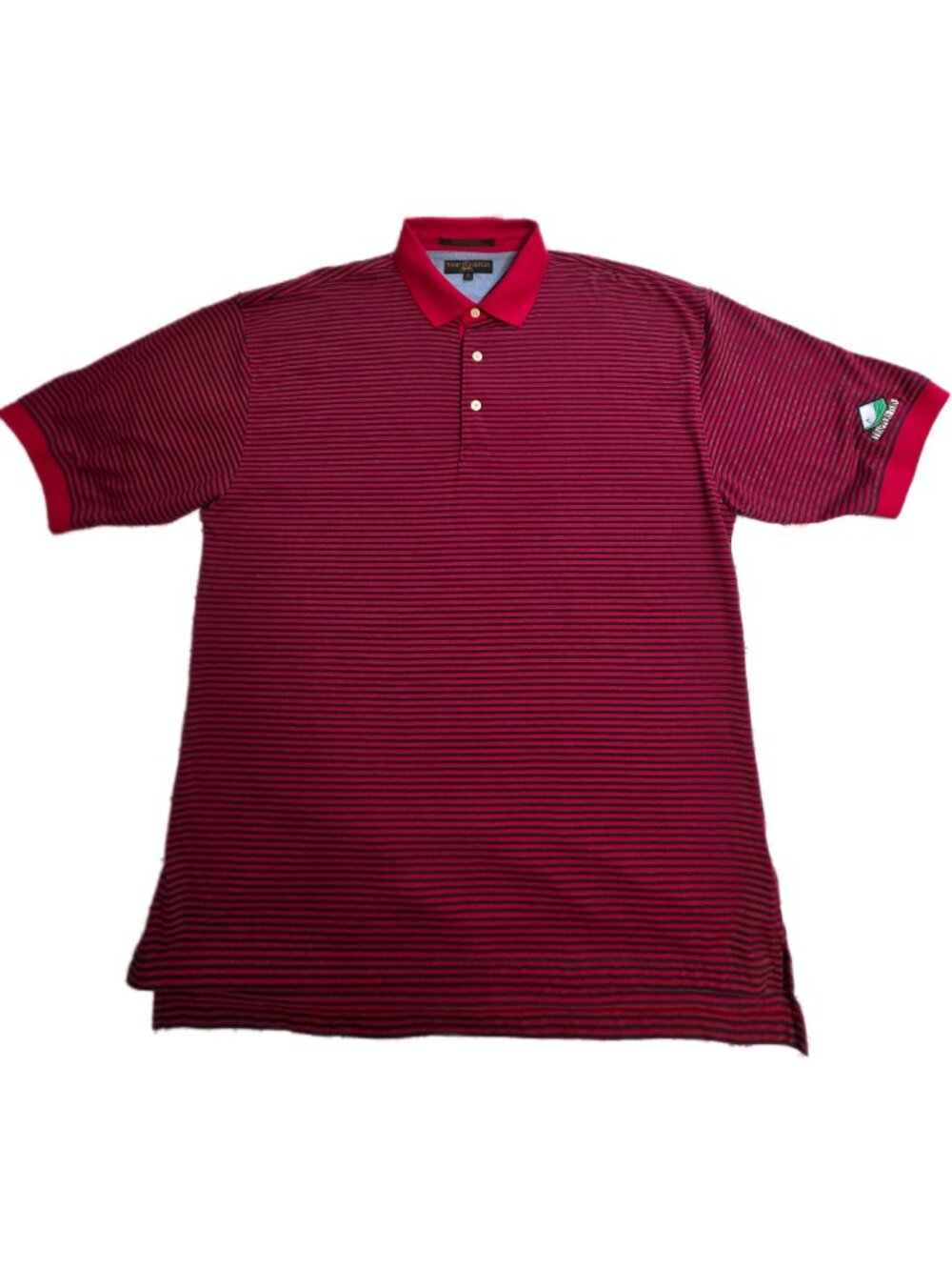 Vintage Tommy Hilfiger Golf Polo Shirt XL Red Black Stripe 90s Country Club